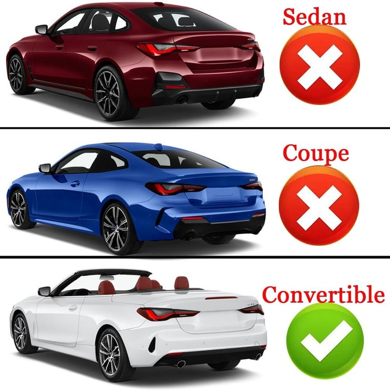 NeespoC Rear Trunk Spoiler Wing ABS Fit for BMW 4 Series G23 Convertible 2021-2025 430i/ M440i PSM Style Decklid Lip Exterior Accessories(Glossy Black) - Image 2